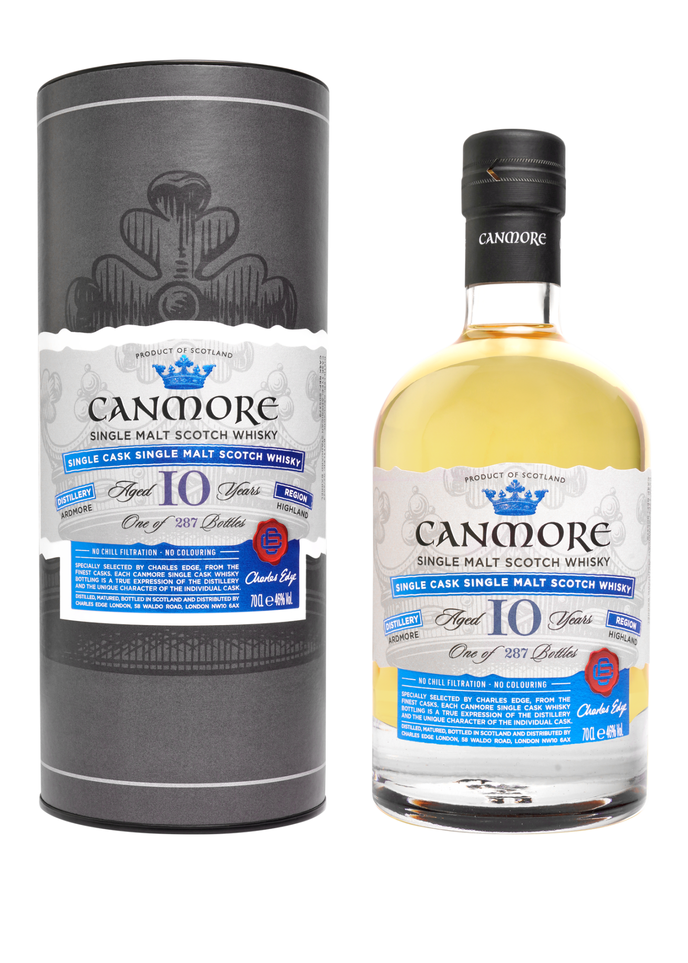 Charles Edge - Canmore Single cask ARDMORE 10 ans