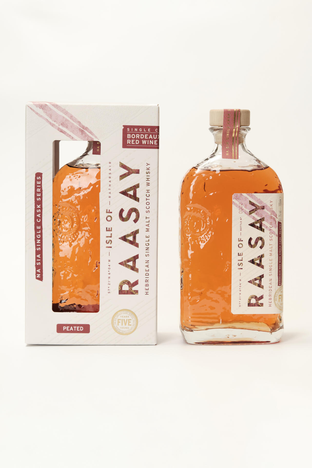 Isle of Raasay whisky - NA SIA 5 years - PEATED Bordeaux Red Wine cask - 2024 - 1st Release