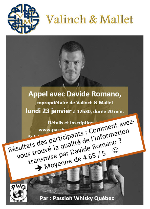 Appel avec Davide Romano, copropriétaire et fondateur de Valinch & Mallet.